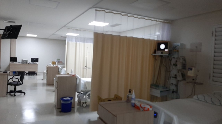 Uma das UTIs do Hospital de Base de Rio Preto para Covid-19