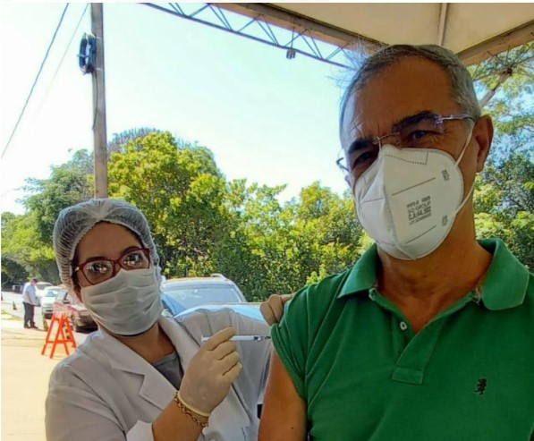 Pedro Roberto, presidente da Câmara, tomou a vacina anticovid em 5 de abrilpassada