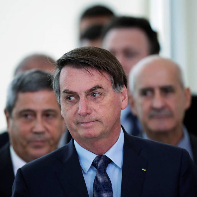 Jair Bolsonaro durante anúncio de medidas de combate ao coronavírus no Palácio do Planalto