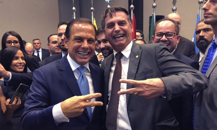 João Doria e Jair Bolsonaro, na campanha de 2018