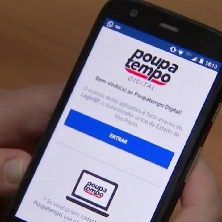 Com postos fechados, aplicativo Poupatempo Digital é alternativa para realização de serviços.