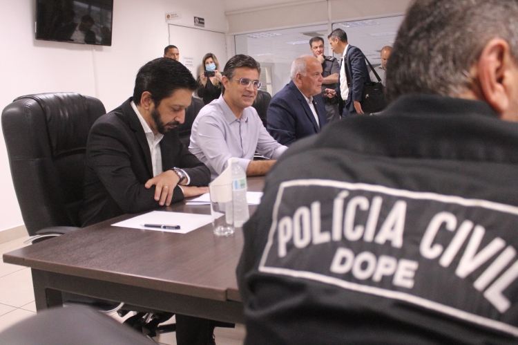 Reunião do Governador Rodrigo Garcia(PSDB) com o Prefeito de São Paulo, Ricardo Nunes (MDB) e chefes das policias  e segurança do Estado 