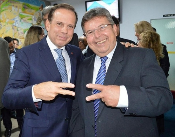 O deputado estadual Carlão Pignatari e o governador João Doria 