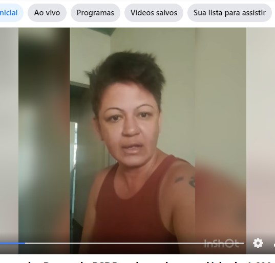 Vereadora Alessandra, no vídeo em que desabafa